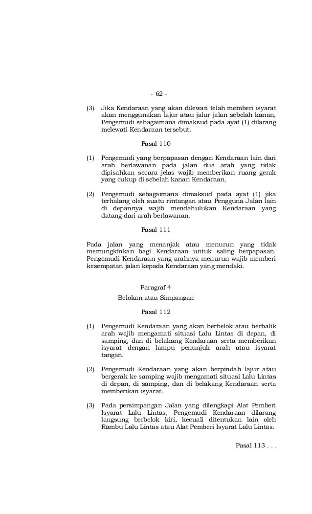 Undang Undang Lalu Lintas Pdf